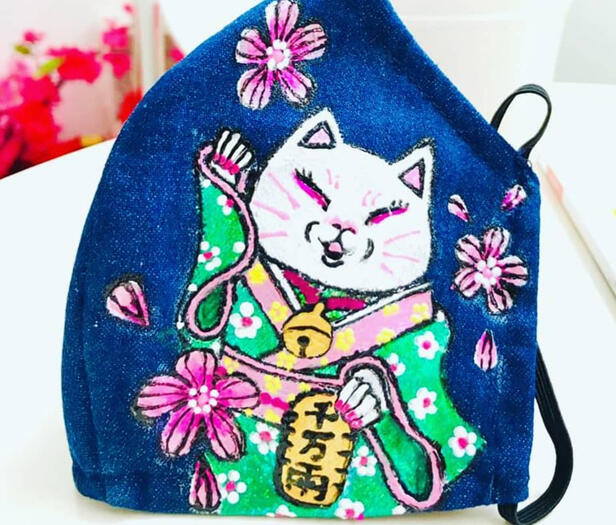 Lucky cat Mask custom